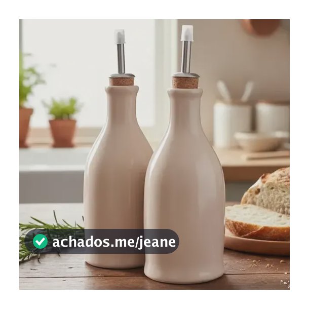 Porta Azeite E Vinagre Em Cerâmica 260ml Colorido Galheteiro