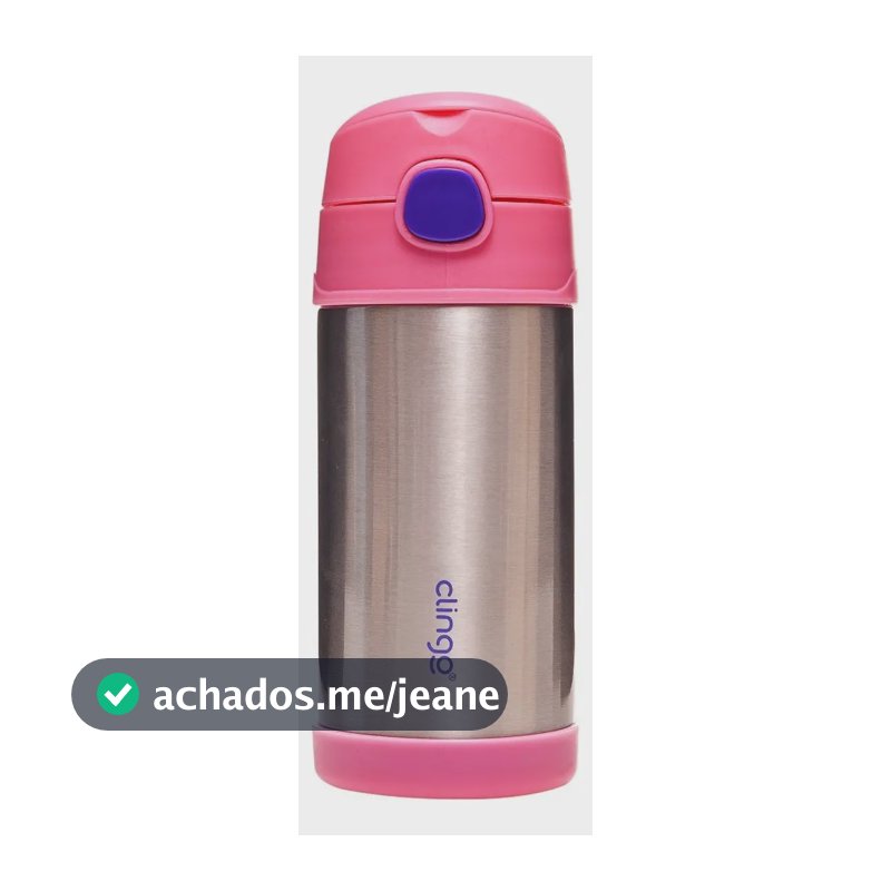 Garrafa Térmica Inox - Rosa - Clingo