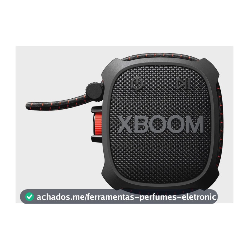 Caixa de Som LG XBOOM GO XG2T-BK Bluetooth, 10W, Som Compacto e Potente, à prova d'água (IP67), Bateria de Longa Duração, Ideal para Uso ao Ar Livre