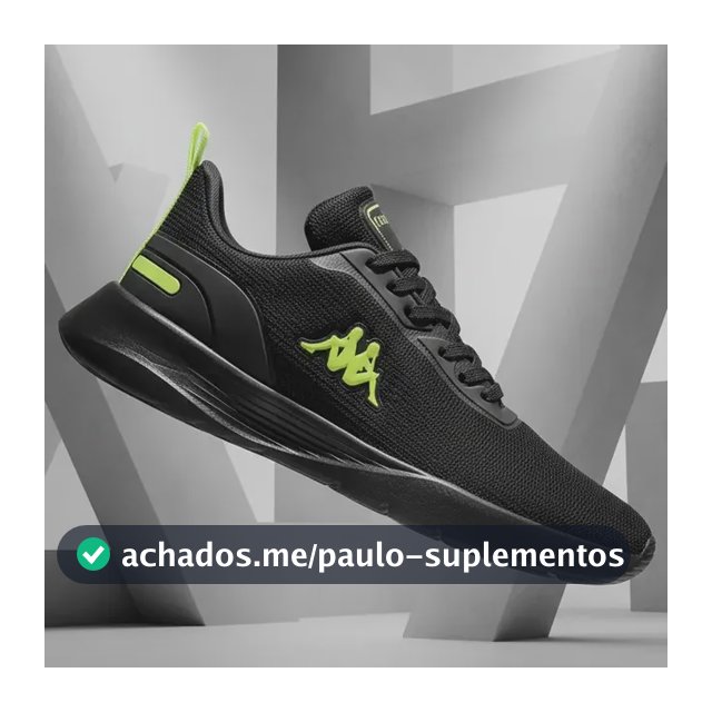Tenis Kappa Treviso Original Unissex Confortável Academia Preto-amarelo-limão 41 Br