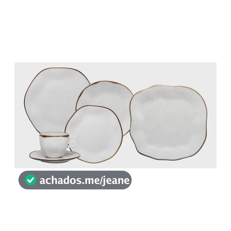Aparelho De Jantar 30 Peças Ryo Maresia + Travessa 28cm Branco