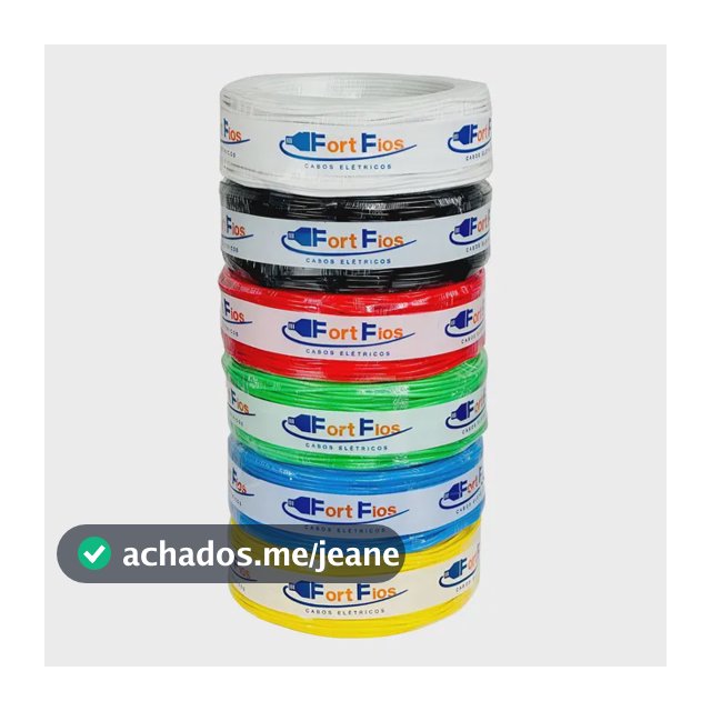 Fio Elétrico 2,5mm Cabo Flexível 2 5mm Rolo 50m Metros 750v