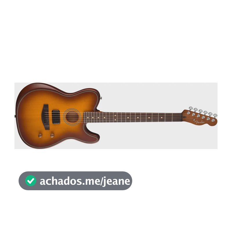 Violão Fender Standard Acoustasonic® Telecaster® Honey Burst Sunburst Destro Pau-rosa