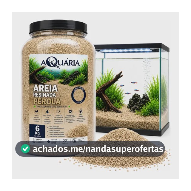 Substrato P/ Aquário Areia Resinada Premium - Pérola 6kg