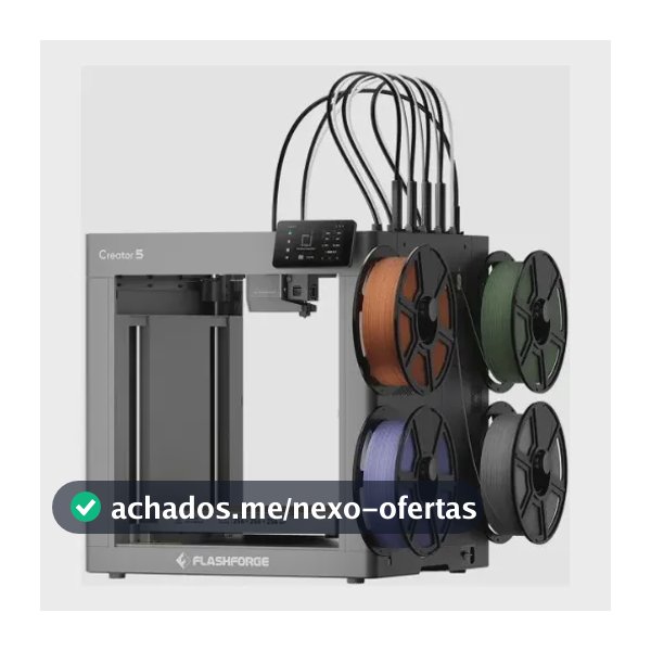 Impressora 3d Flashforge Creator 5  Multicolor Com 4 Bicos 127/220v Cinza-escuro