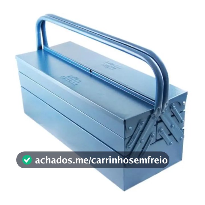 Caixa de Ferramentas Fercar Sanfonada 5 Gavetas Metal 50cm Azul