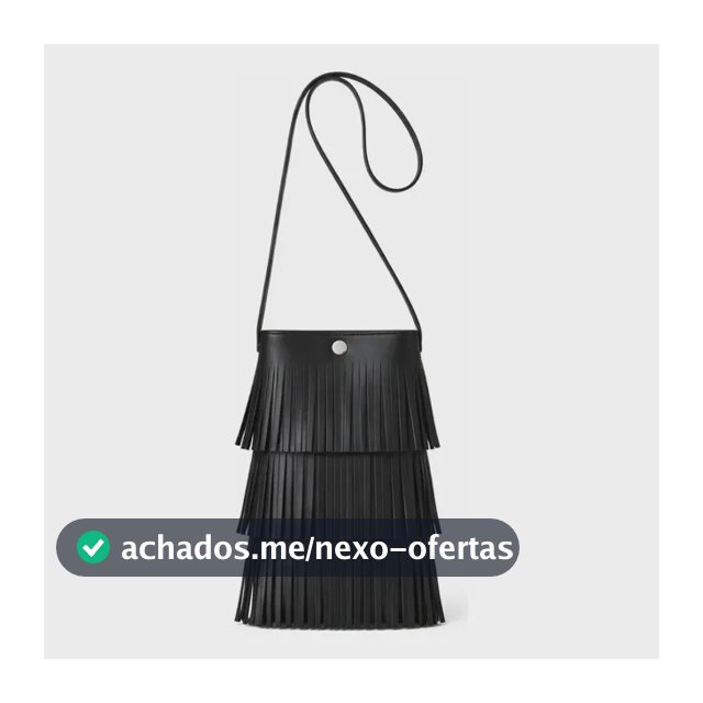 Bolsatransversal Feminina Pequena Franjas Couro Ecológico