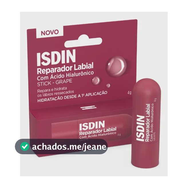 Reparador Labial Em Stick Grape Cor Bordô 4g Isdin