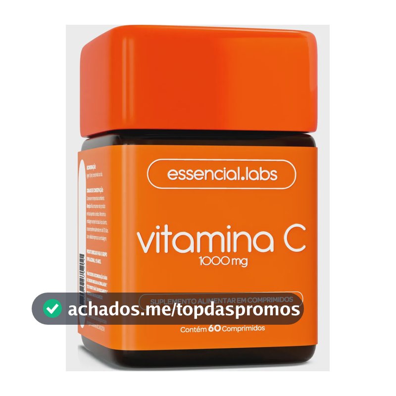 VITAMINA C 1000mg - Fórmula Concentrada e 100% PURA - 60 Doses