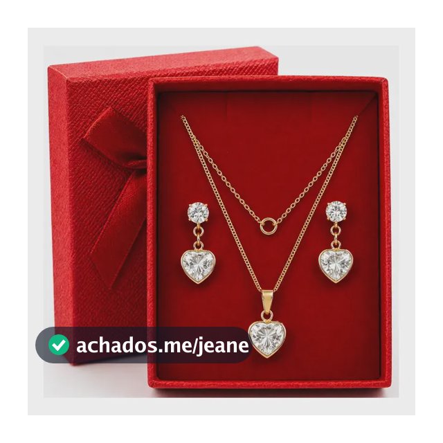Corrente Feminina Conjunto + Brincos Folheados A Ouro Top