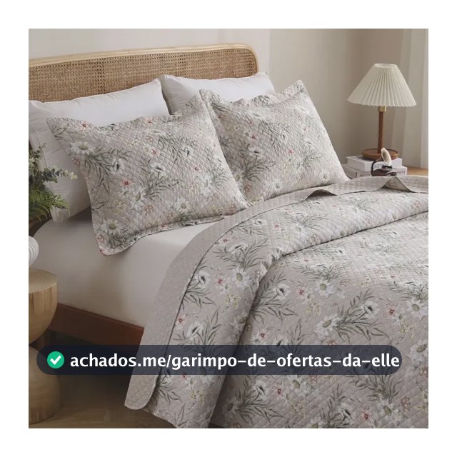 Kit Cobre Leito Colcha King 3 Peças Boutis Lisas Dupla Face Porta Travesseiro Aba Americana Alice Areia