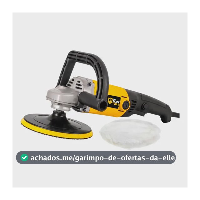 Politriz Automotiva Angular 1300w 180mm 7 Polegadas 3800rpm Amarelo E Preto 127v