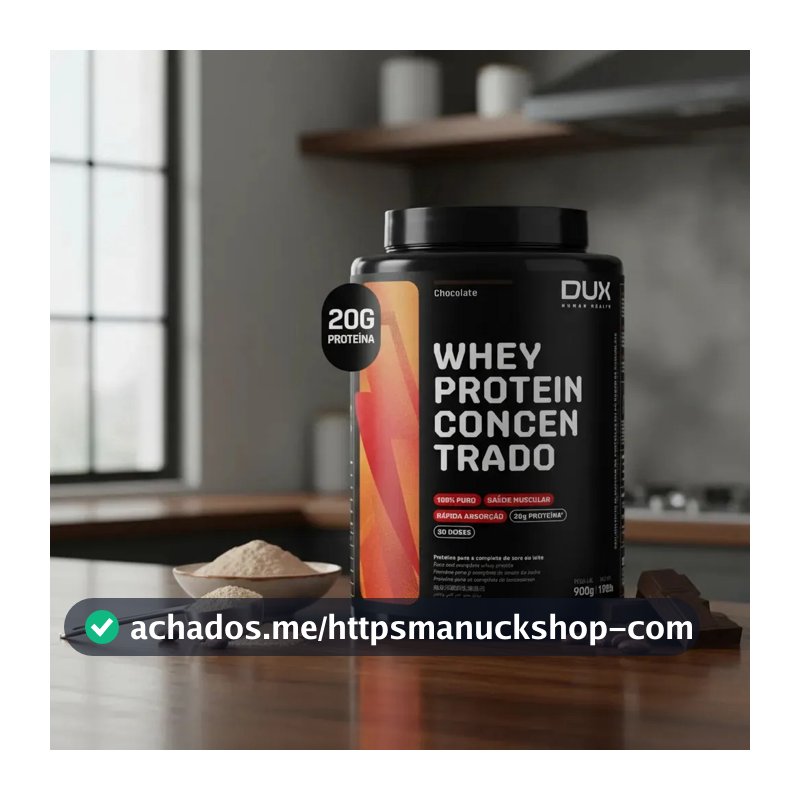 Proteína Dux Nutrition Whey Protein Concentrado Pote 900G sabor Chocolate x 900g
