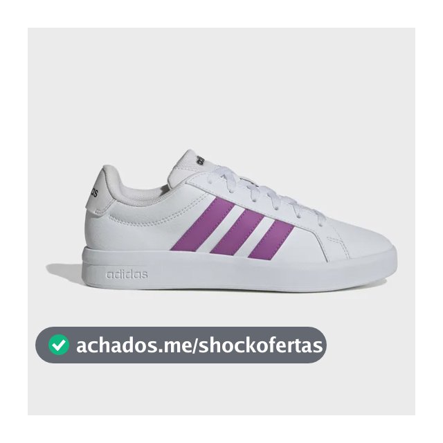 Tênis Feminino Grand Court Base 3.0 adidas Branco Liso 34 Br
