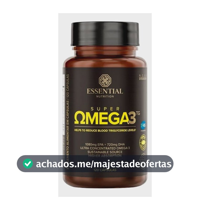 Ômega 3 Essential Nutrition Premium em cápsula Sem sabor de 120 un