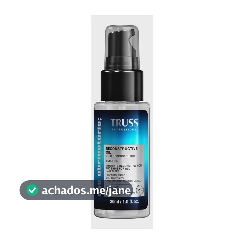 Truss Uso Obrigatório - Óleo Capilar Reconstrutor 30ml