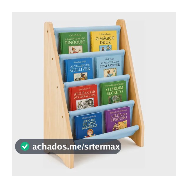 Estante Livros Infantil Rack Organizador Madeira Montessori Azul