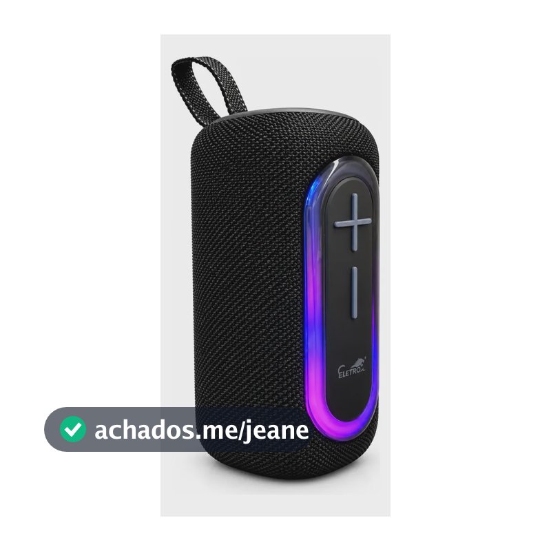 Caixa De Som Bluetooth Eletro Mex El - 1023 50w Rgb Preto 127/220v