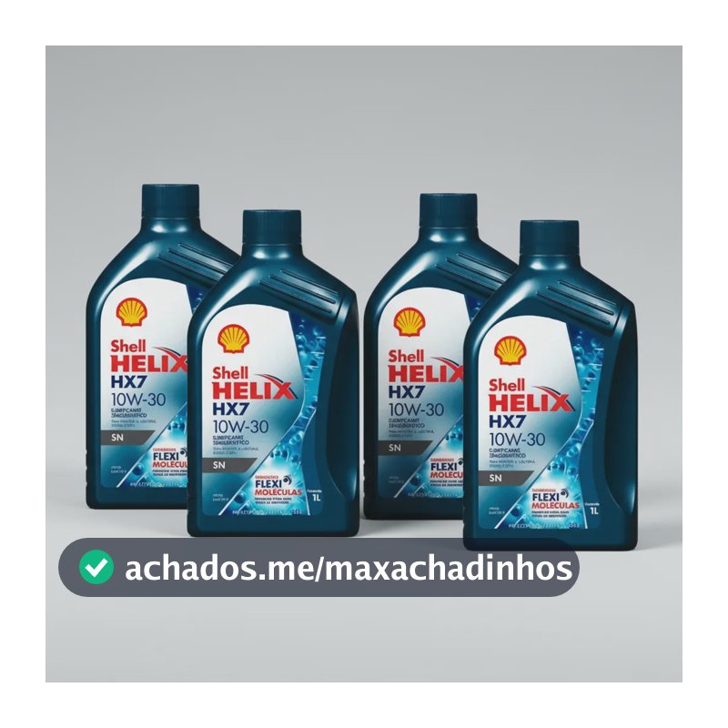 Kit 4 Litros Oleo Shell 10w30 Semissintético Api Sn Motor