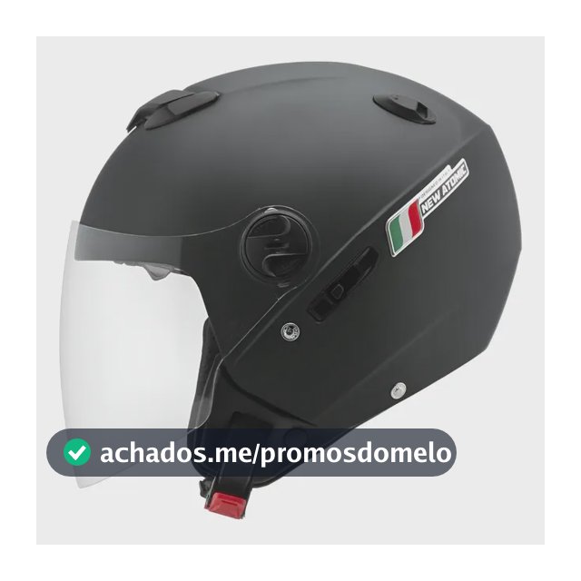 Capacete Aberto New Atomic Elite Com Óculos Interno Fume