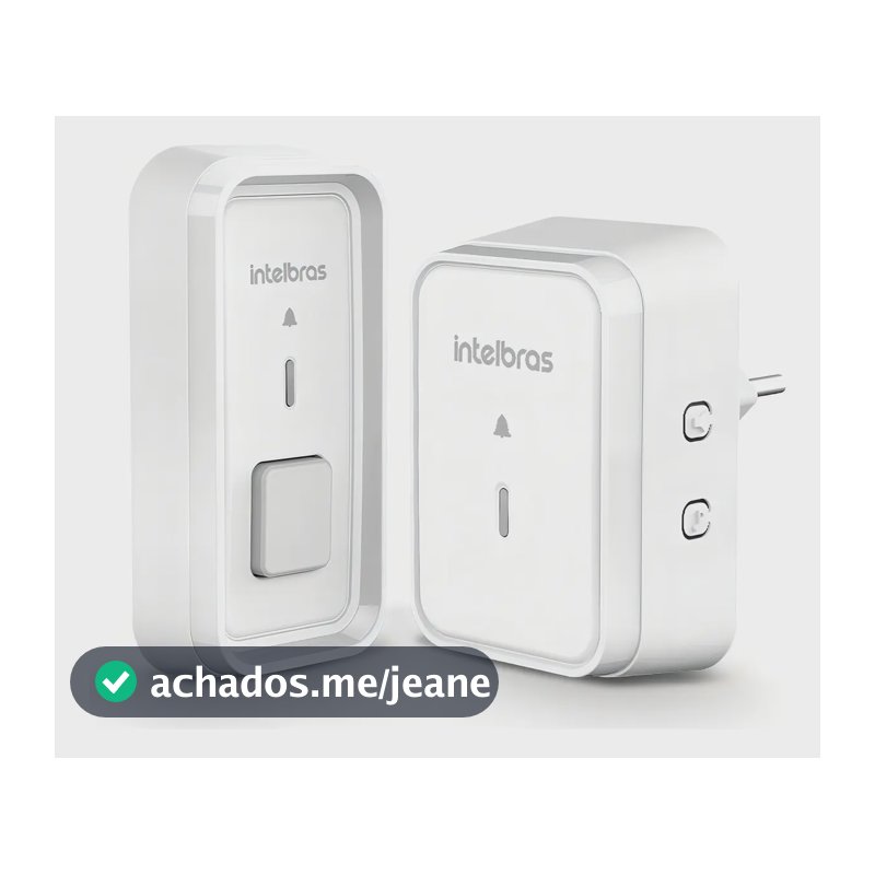 Campainha Sem Fio Intelbras Cib 101 Com Protetor 2 Entradas