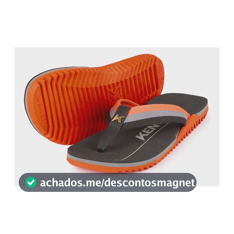 Sandália Kenner Unissex Nk6 Pro Laranja K/cinza/preto Liso 43