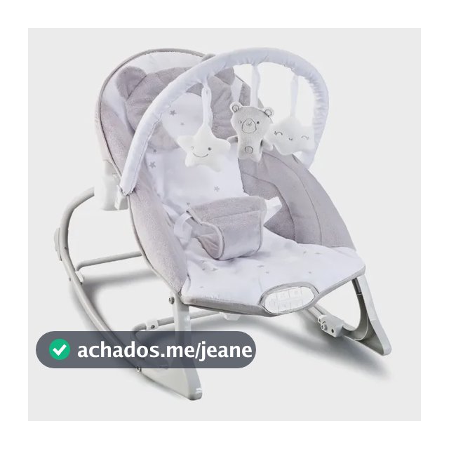 Cadeira de Descanso Musical Urso Polar Até 18kgs cor cinza e branco Maxi Baby