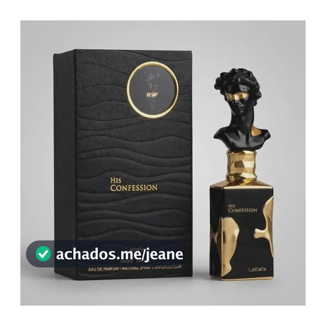 Perfume Árabe Lattafa His Confession Masculino Eau de Parfum 100ml Oriental Amadeirado