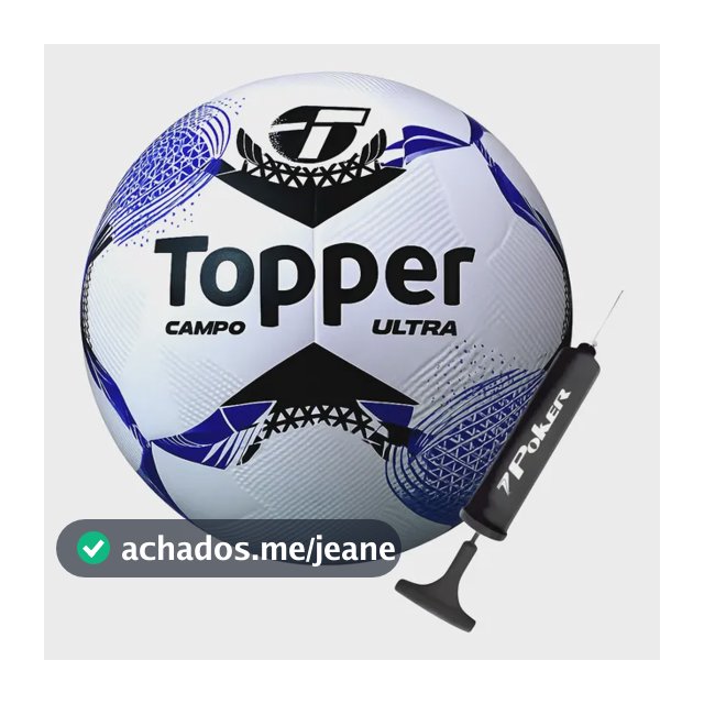 Bola De Futebol De Campo Topper Ultra Dupla Colagem + Bomba