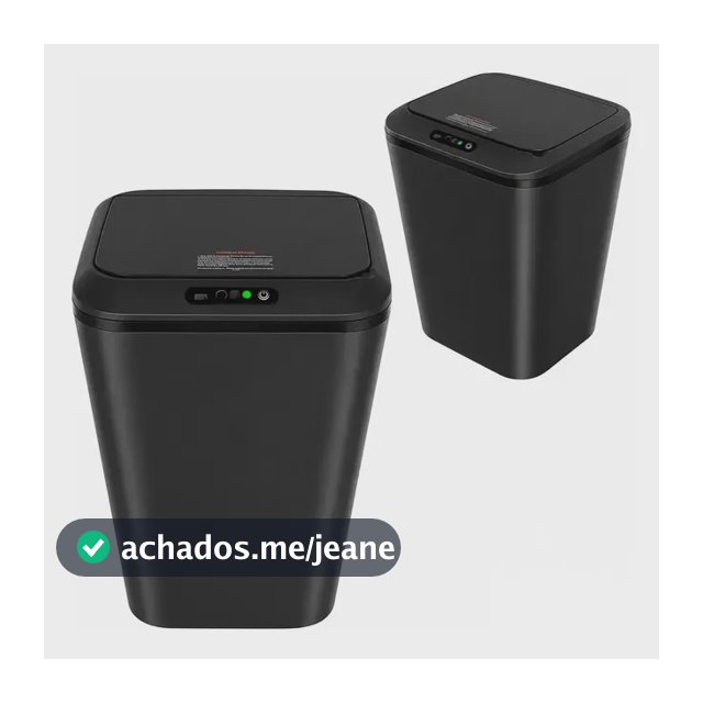 Lixeira Inteligente 16L Automática com Sensor de Presença Tampa Sem Contato Recarregável USB Controle de Odor