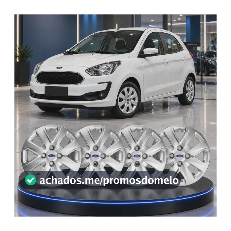 Jogo Calota Ford Ka Aro 14  2014 2015 2016 2017 2018 2019  Prata