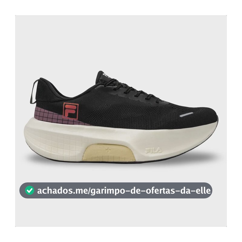 Tênis Fila Masculino Speedrocker Skyfoam Corrida Preto E Vermelho 41 Br