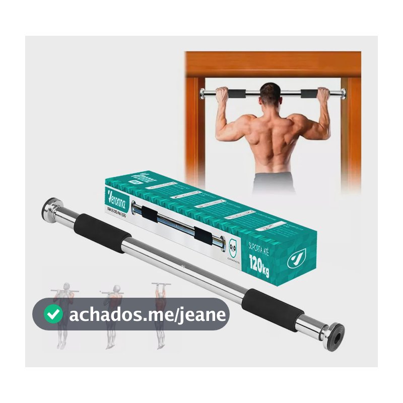 Barra De Porta Para Flexão 60cm A 1m Até 120kg Aço Veronna