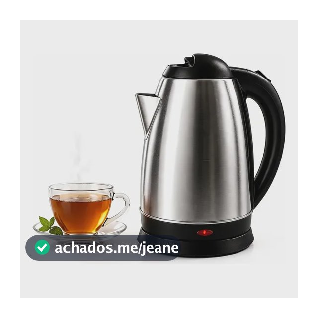 Chaleira Elétrica Inox 1,8l Ferve Água Rápido Café 220v Inox