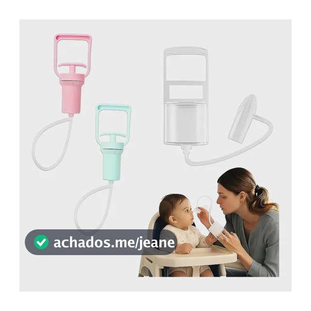 Aspirador Nasal Transparente Sucção Para Nariz Entupido Bebe