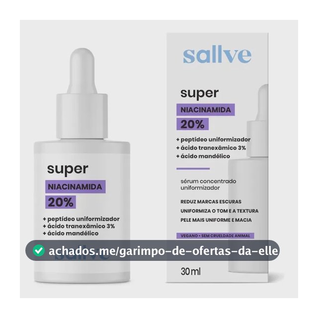 Sérum Facial Super Niacinamida 20% 30ml Sallve