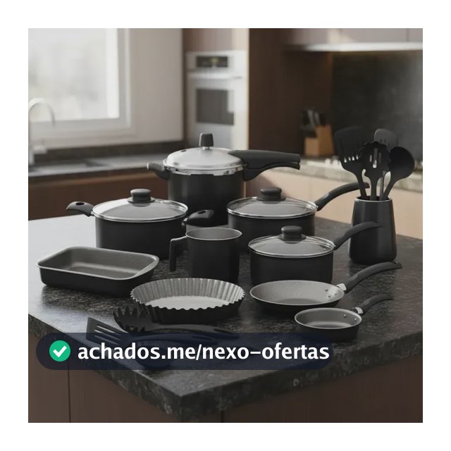 Tramontina 13 Peças Turim Preto Cozinha Conjunto Panelas Preto