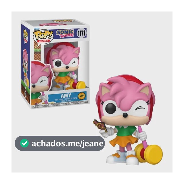 Boneco Funko Pop! Sonic The Hedgehog - Amy Rose Com Chase