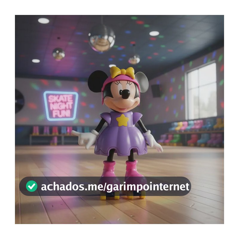 Boneca Minnie Patinadora Fala Frases - Elka