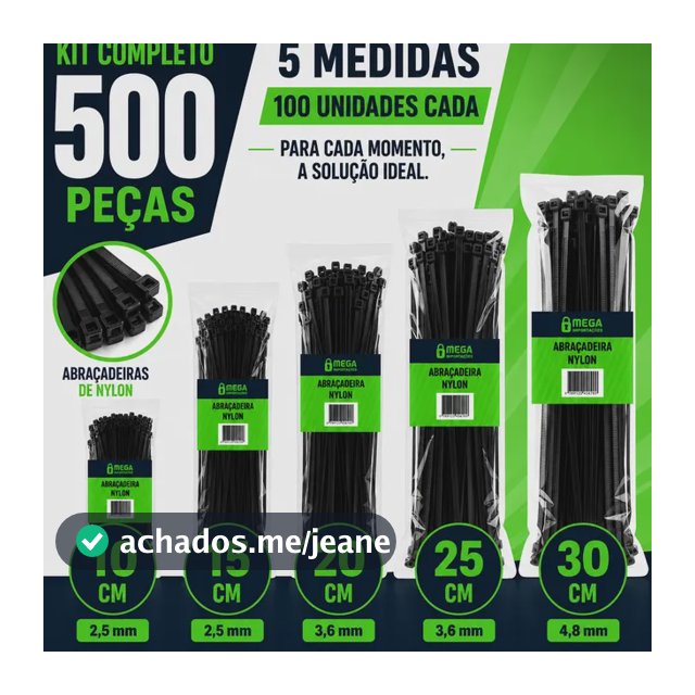 Kit 500 Abraçadeira Nylon Hellerman Plástica Enforca Gato Preto