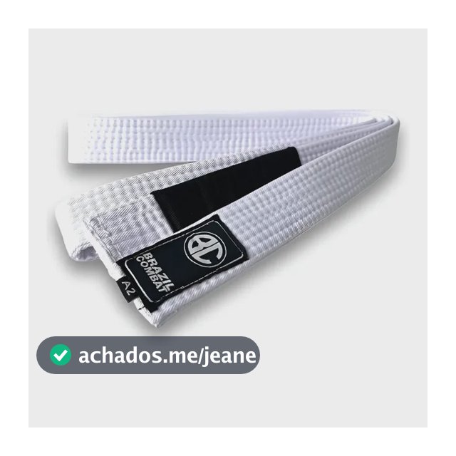 Faixa Branca Brazil Combat Bjj Jiu Jitsu Ponta Preta