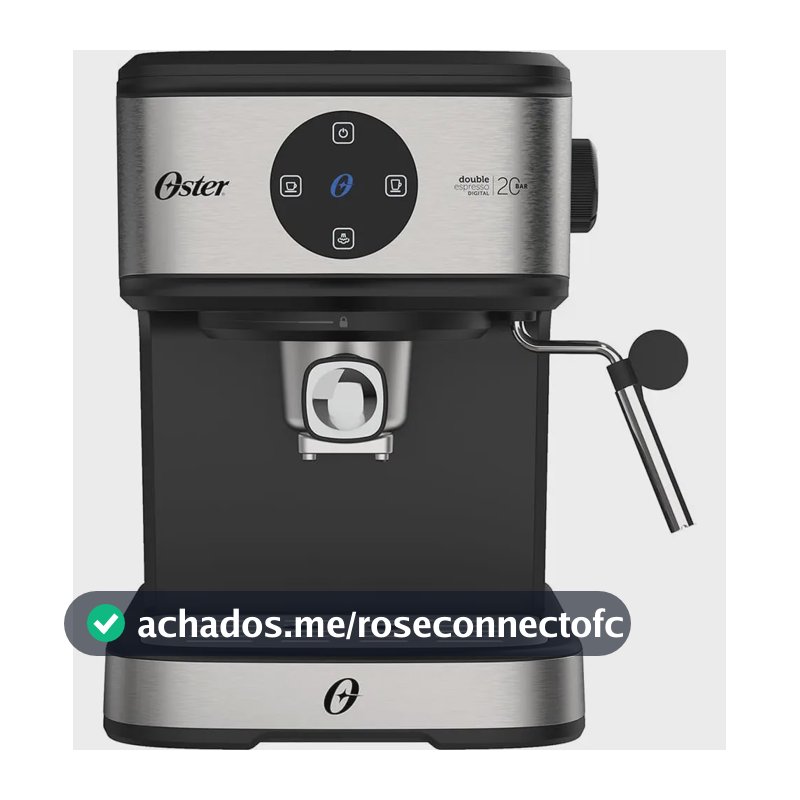 Cafeteira Espresso Double Digital Oster Cor Aço escovado e Preto