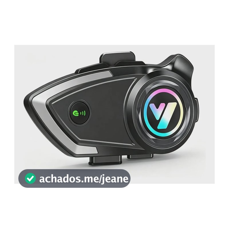 Auscultadores Bluetooth V5.3 Para Capacete De Motocicleta, Headset Rgb Sem Fio Música GPS Chamadas Handsfree Alta Potência