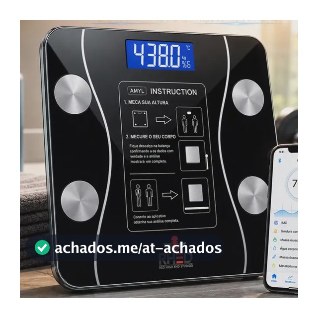 Balança Digital Bioimpedância Profissional smart imc 180kg Bluetooth Corporal Aparelho Alta Capacidade aplicativo App para Android e para IOS Balança De Banheiro Academia