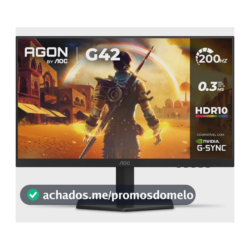Monitor Gamer AOC AGON G42 24" 200Hz 0,3ms IPS HDR10 NVIDIA G-Sync 24G42HE