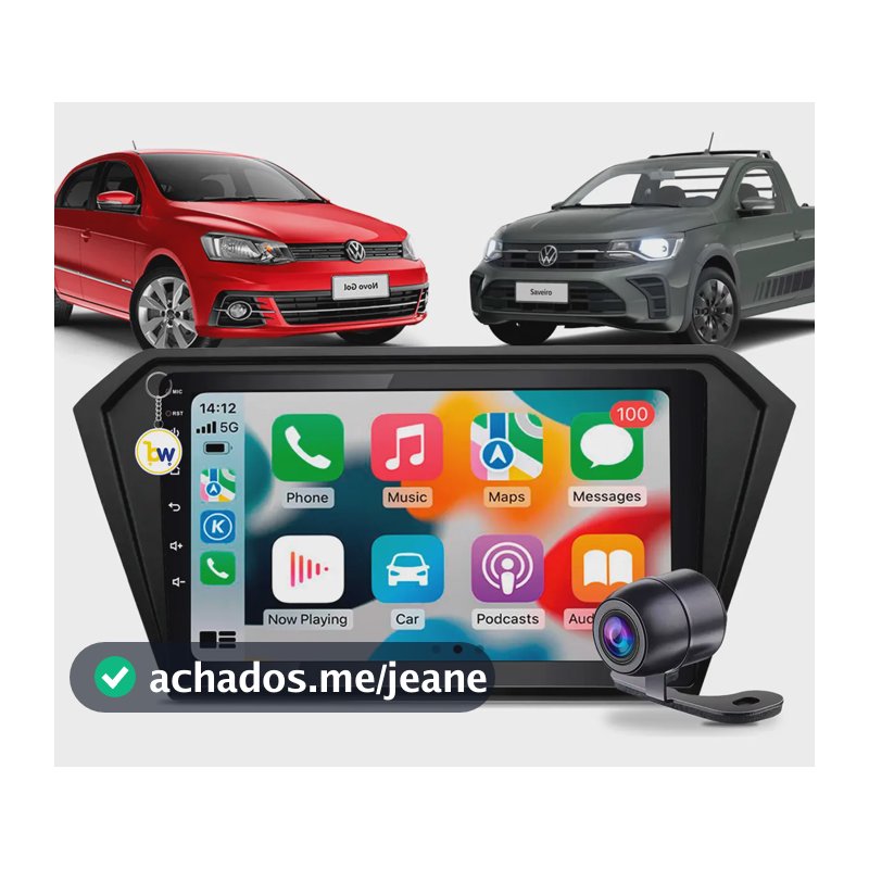 Kit Multimídia Mp5 9  Carplay Ios Saveiro 2023 2024 2025 26