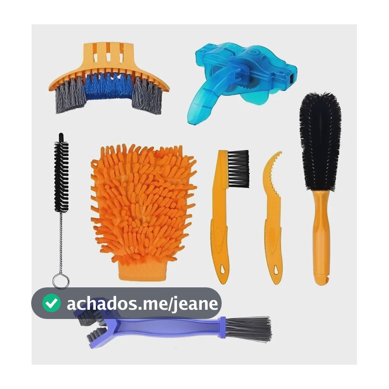Kit Com 8 Peças Para Limpeza Quadro Roda Relação Bike A8