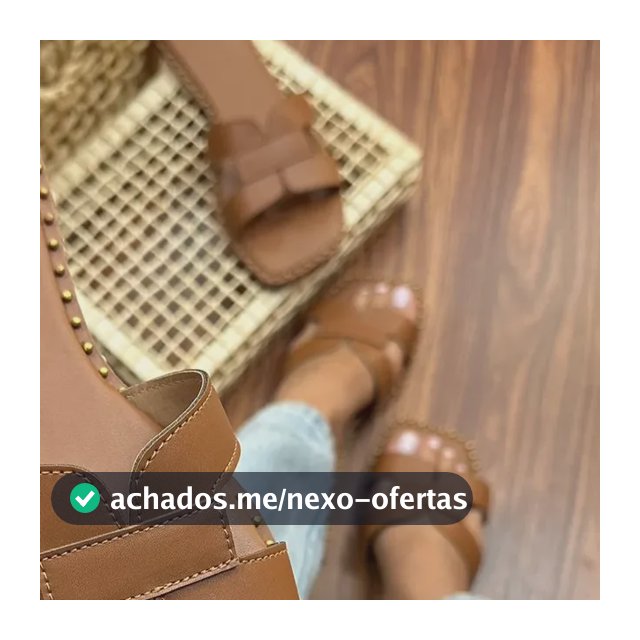 Sandália Rasteirinha Feminina H Confortável Elegante Casual