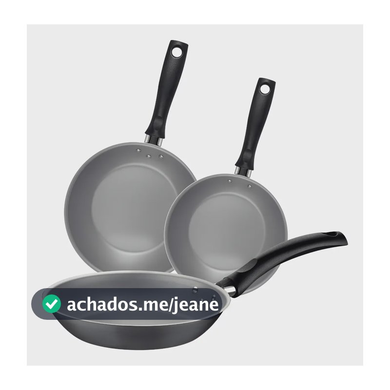Jogo De Frigideiras Turim 3 Peças Chumbo Tramontina