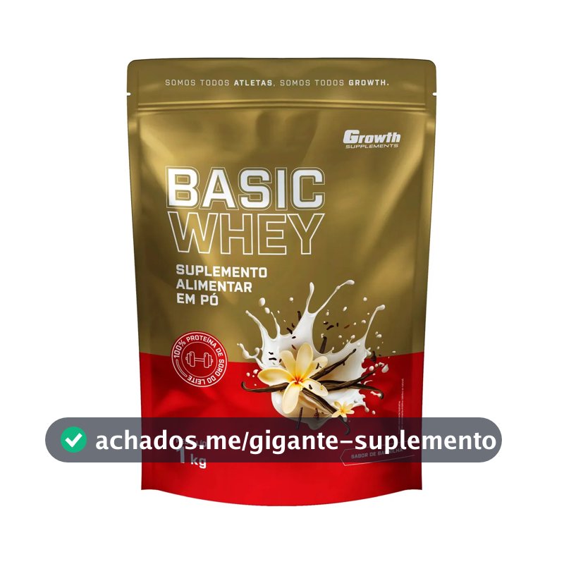 Basic Whey 1kg Growth Supplements Baunilha